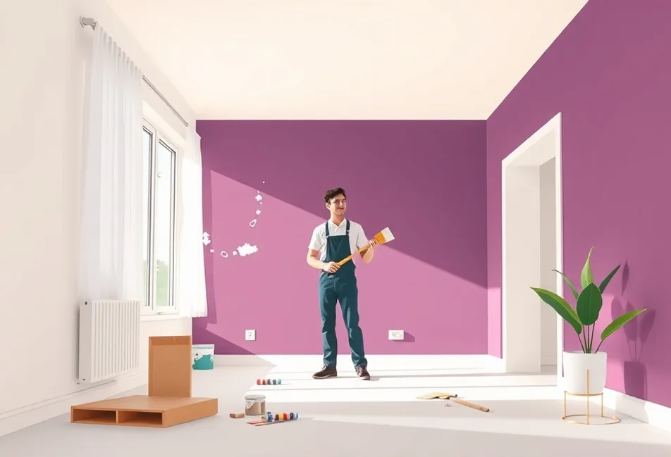 Intérieur rénové après travaux de peinture à Pontoise